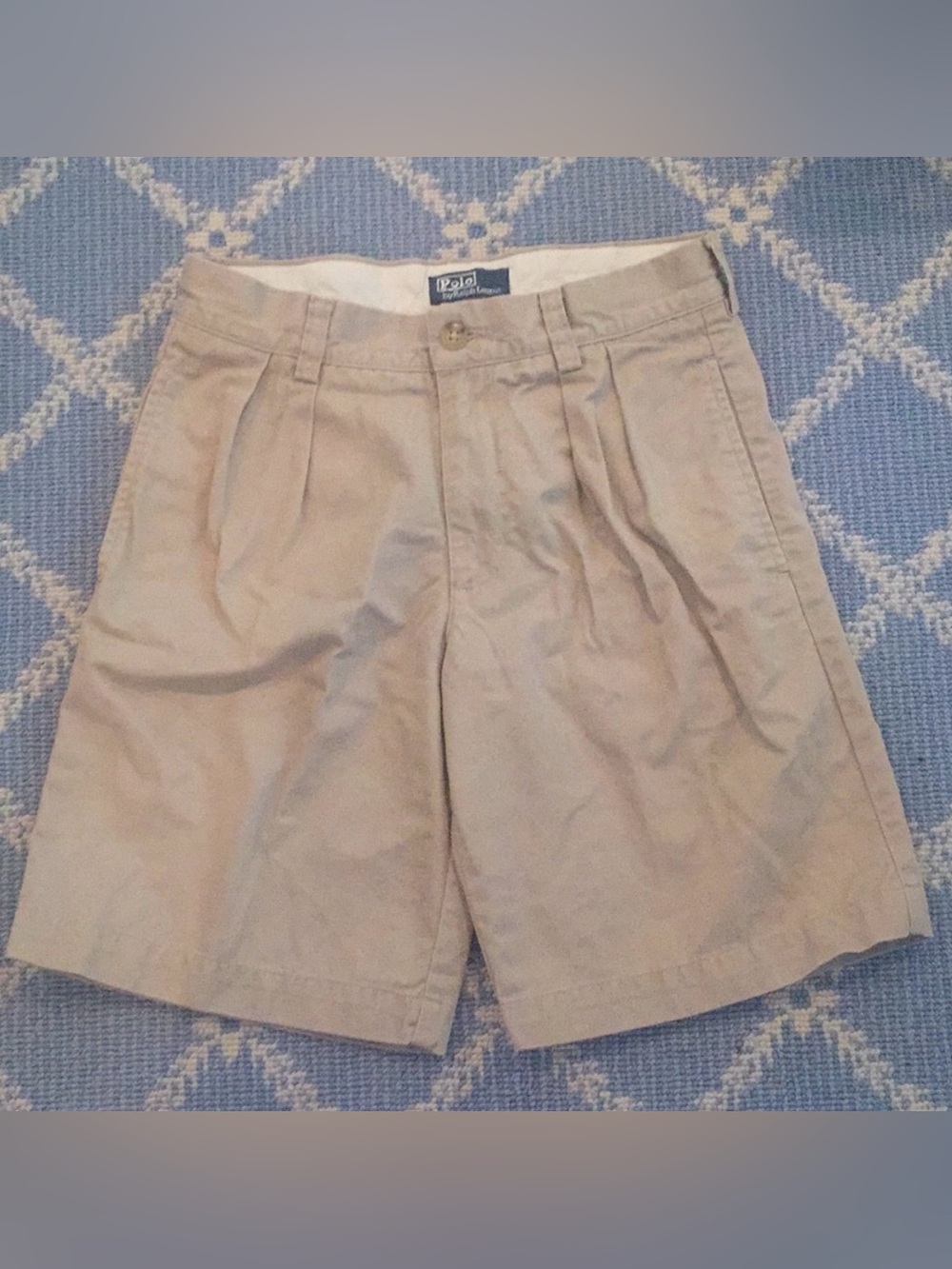 Polo Ralph Lauren Kids Pleated Front Khaki Chino School Uniform Shorts - Size 8